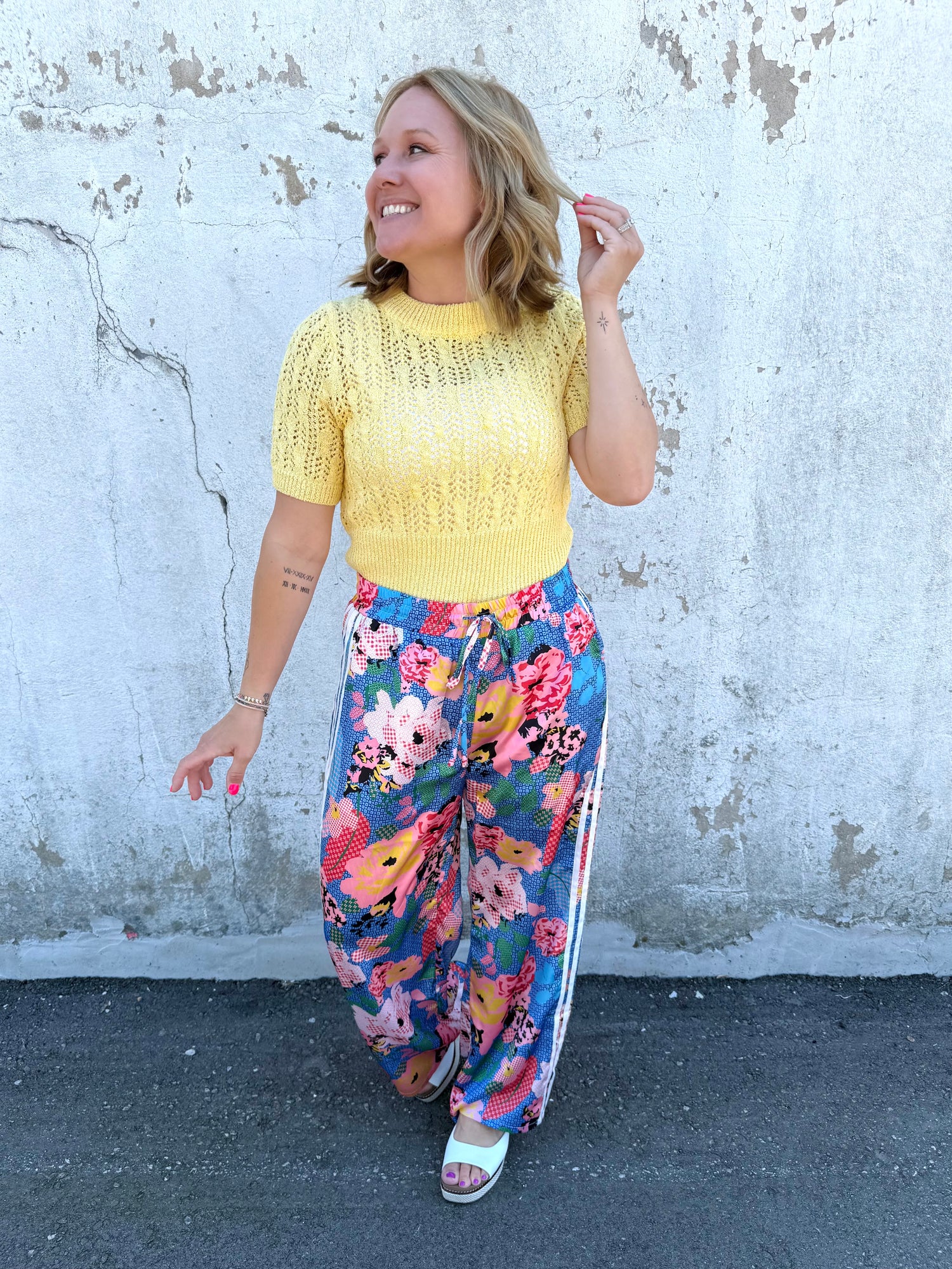 Golden Breeze Open Knit Top {S-3X}