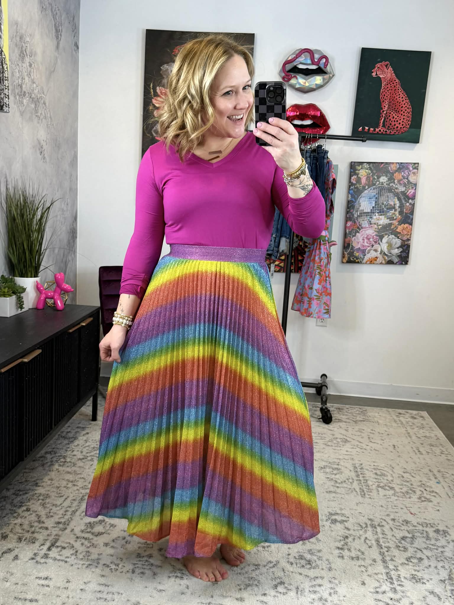 Metallic Rainbow Marvel Skirt {S-L} - KaraMarie