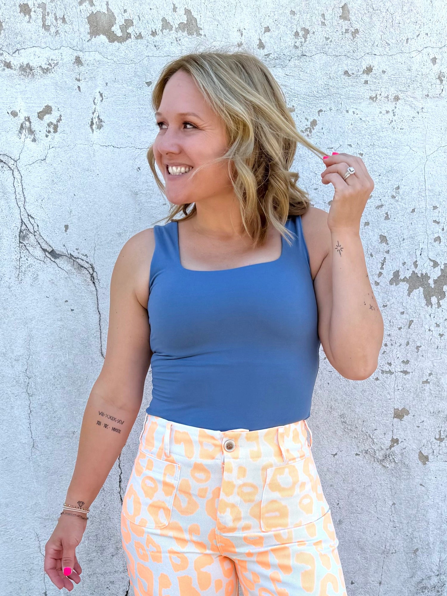 All-Day Comfort Tank in Blue {S-L}