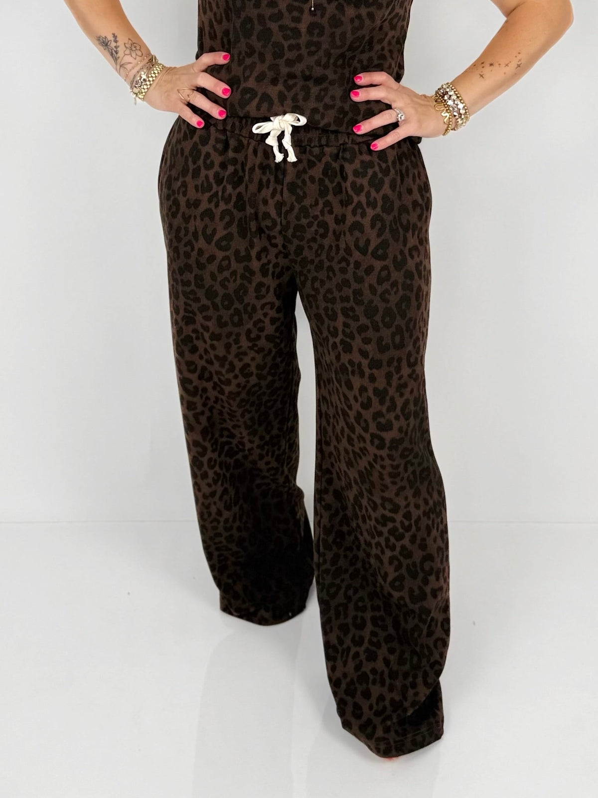 Ampersand Thermal 24/7 Wide-Leg Pants - Roam Wild {S-3X} - KaraMarie