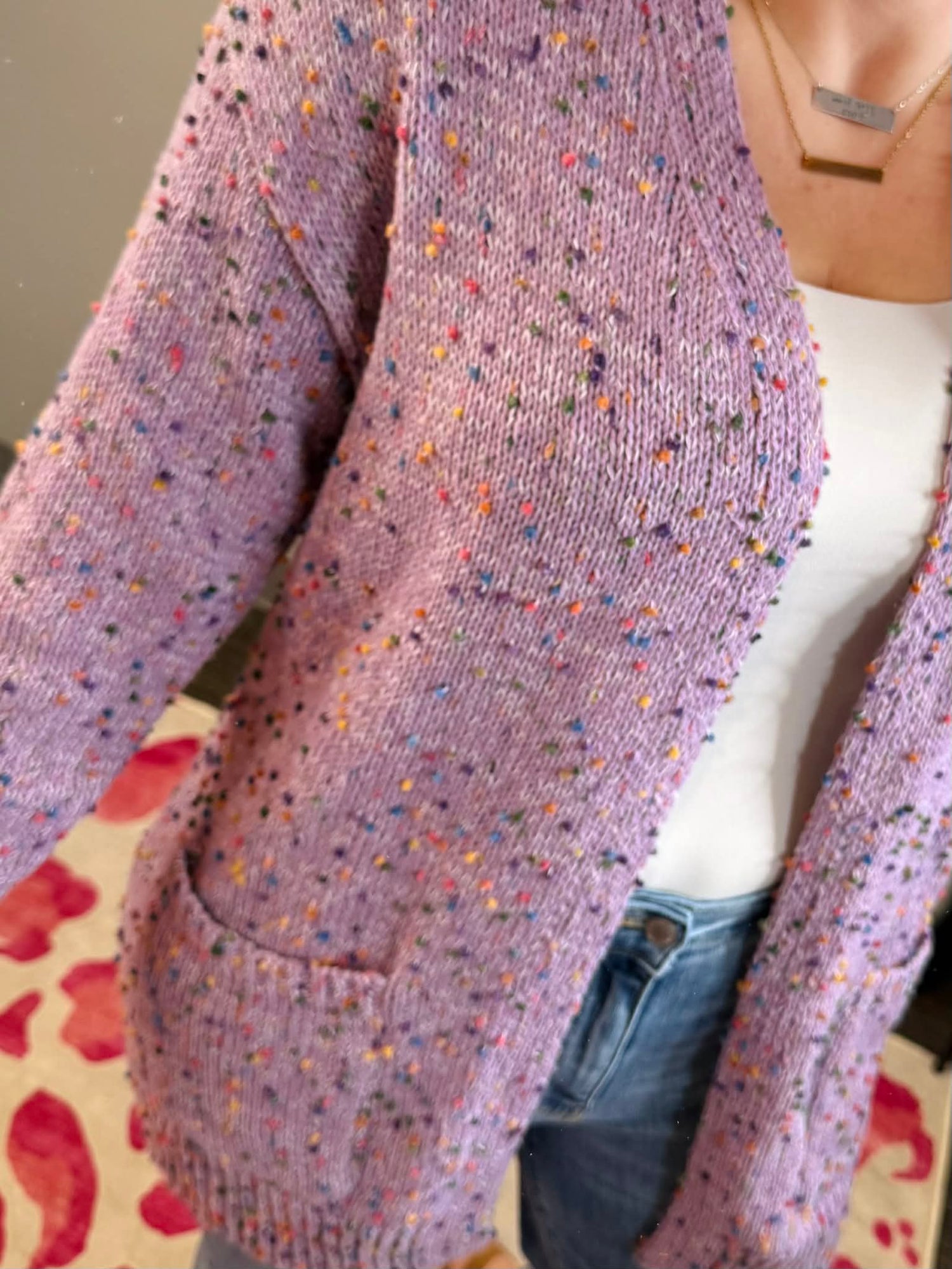 BLAKELEY Miley Dot Cardigan - Lavender {OS-Curvy} - KaraMarie
