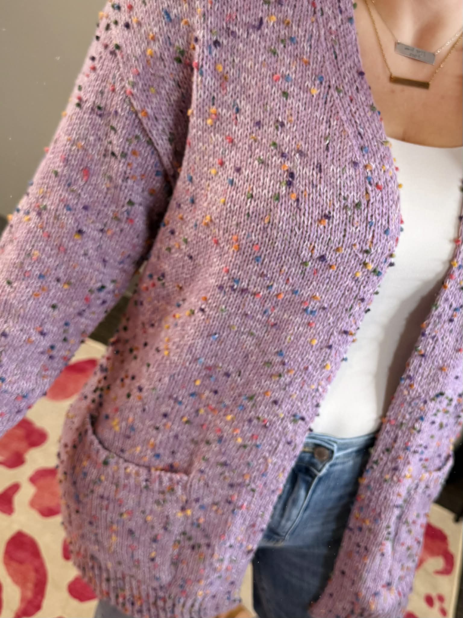 BLAKELEY Miley Dot Cardigan - Lavender {OS-Curvy} - KaraMarie