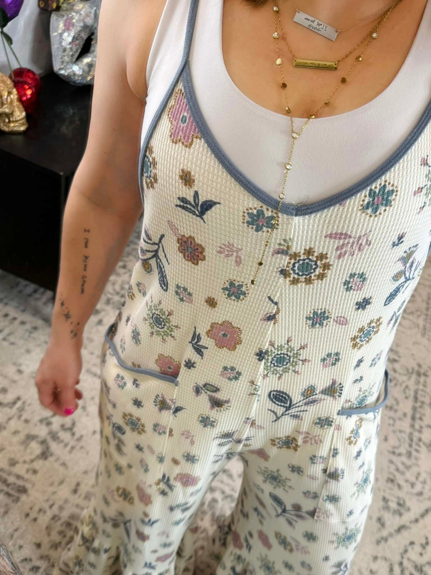 Textured Meadow Jumpsuit {S-L} - KaraMarie