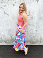 Kaleido Floral Skirt {S-L} - KaraMarie