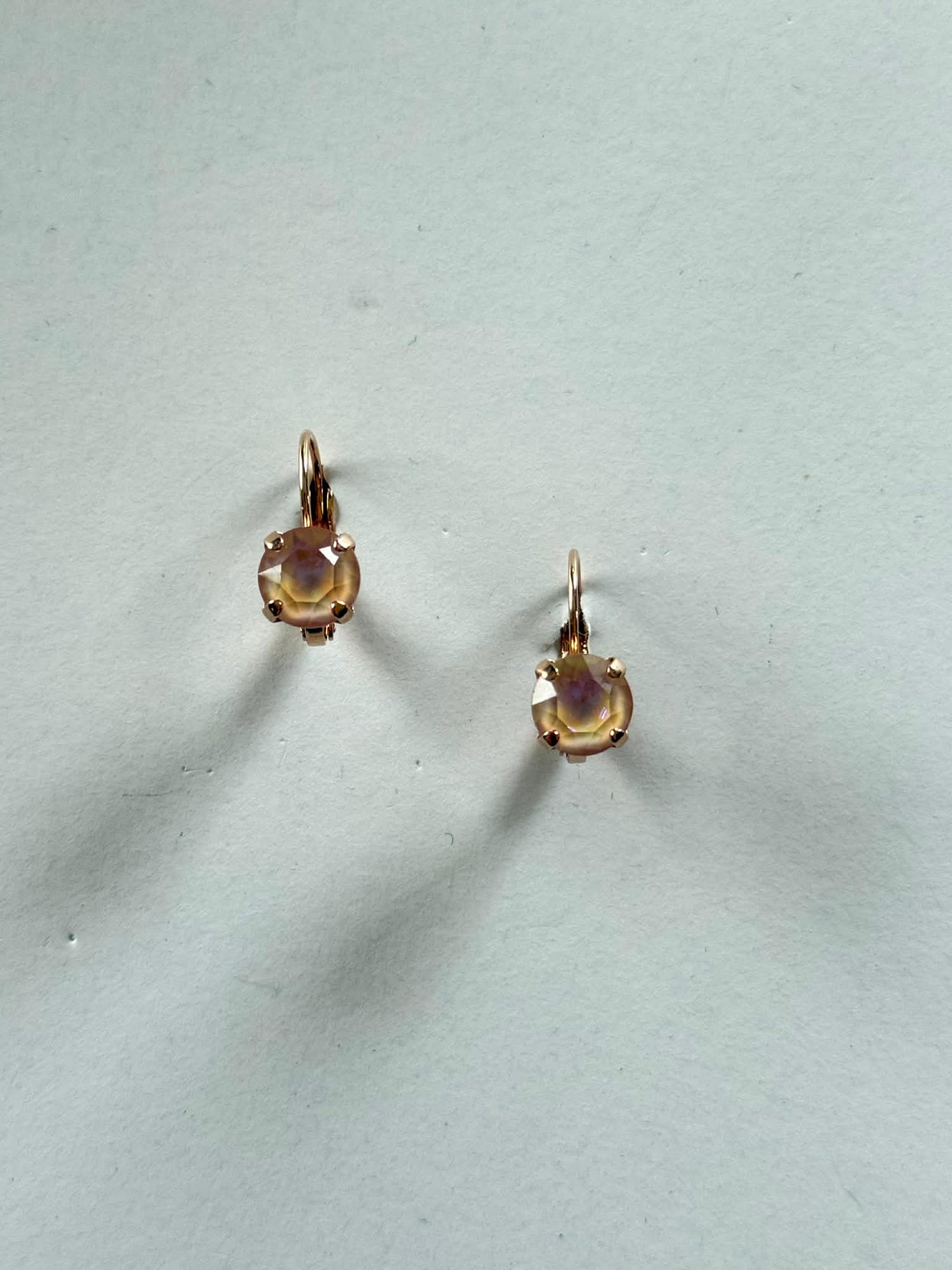 8mm Drop OR Post in Ivory DeLite {Rose Gold Metal}