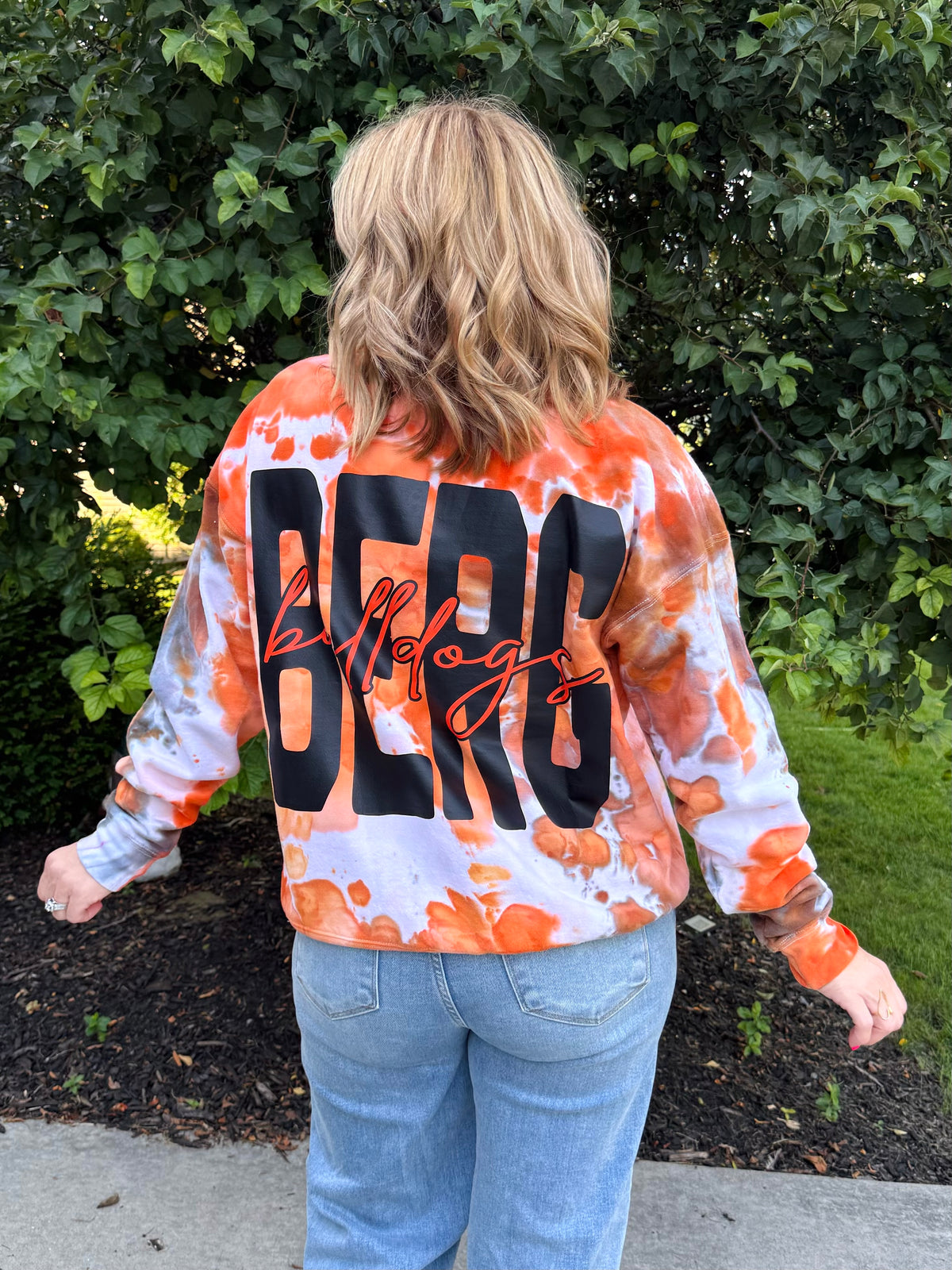 BULLDOGS Hometown Hype Custom Ice Dye Sweatshirt {S-3X}