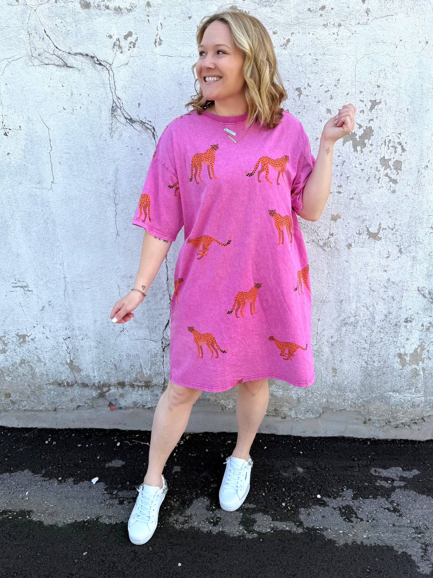 Fast and Fierce Dress in Magenta {S-3X}