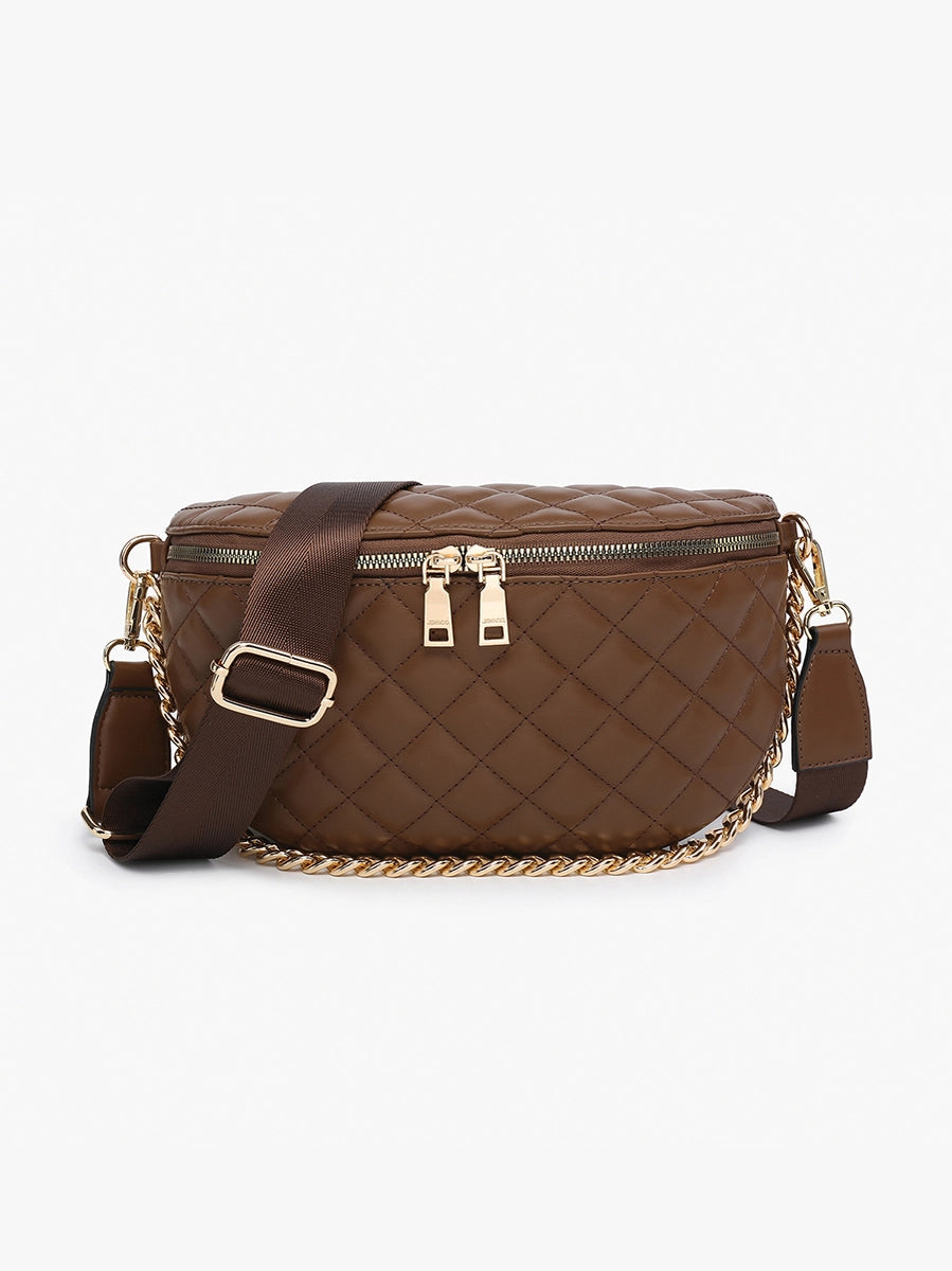 Sylvie Quilted Belt Bag with Chain Strap {Multiple Colors!}