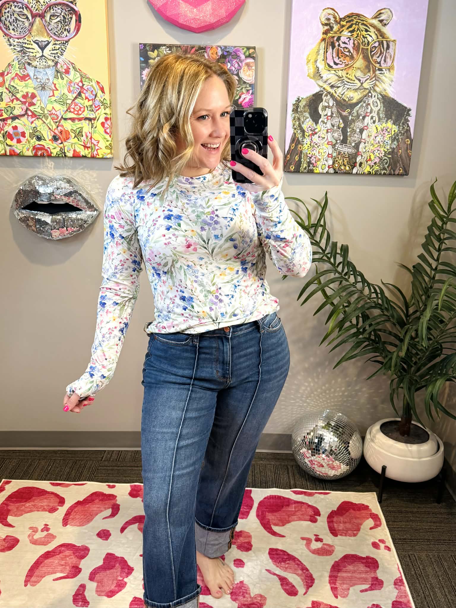 MM Blair Long Sleeve Top - Cottage Floral {XS-3X} - KaraMarie