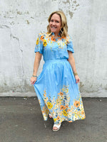 Top Bloom Blouse - Blue {S-L} - KaraMarie