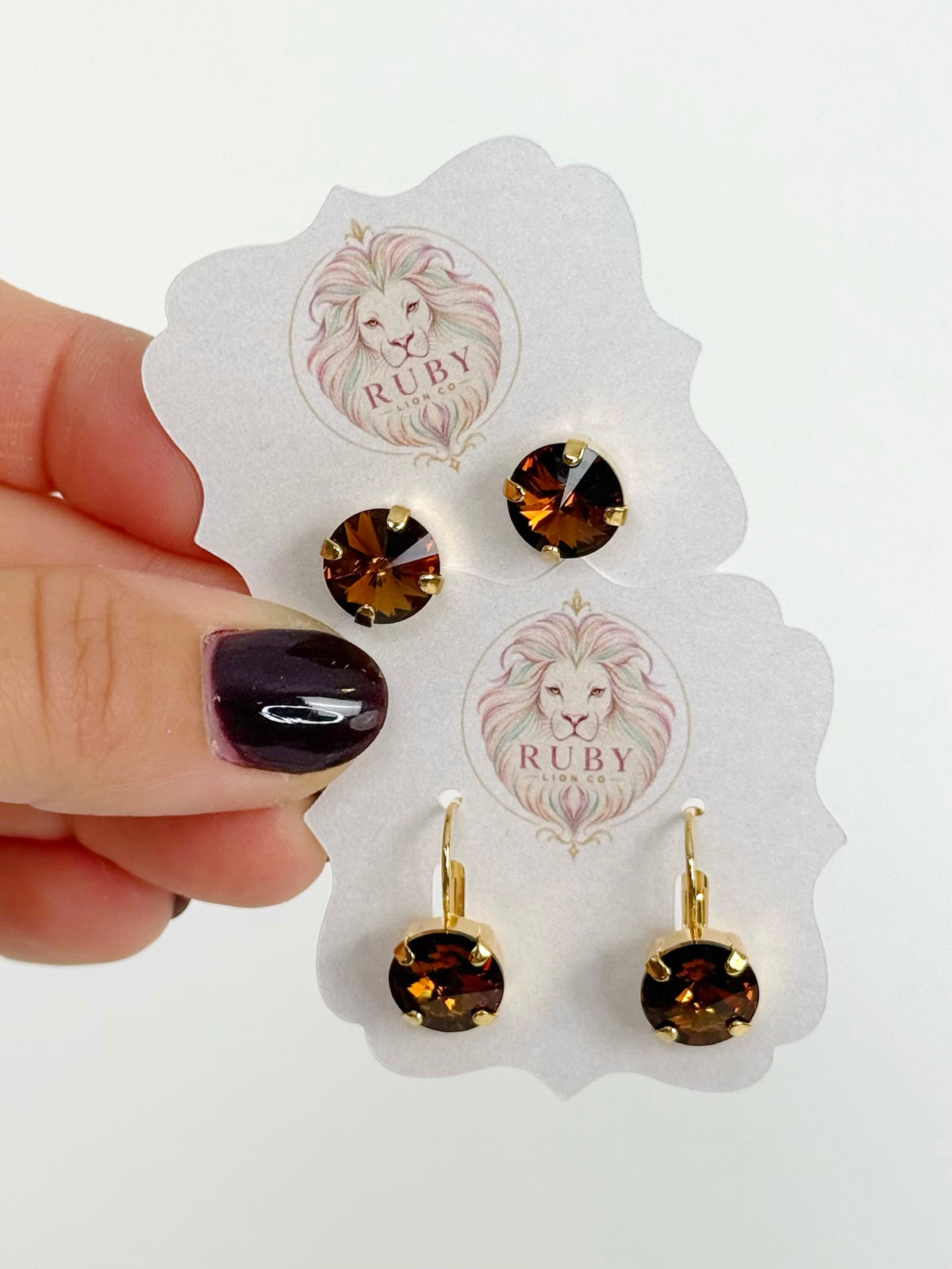 The Dottie Earrings :: Golden Hour Collection :: Smoked Topaz