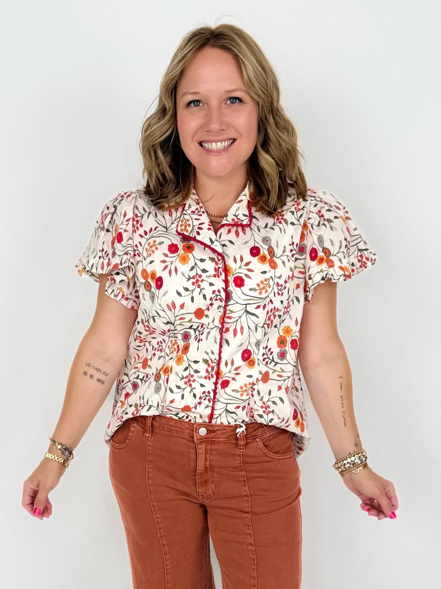 Garden Mosaic Blouse {S-L} - KaraMarie