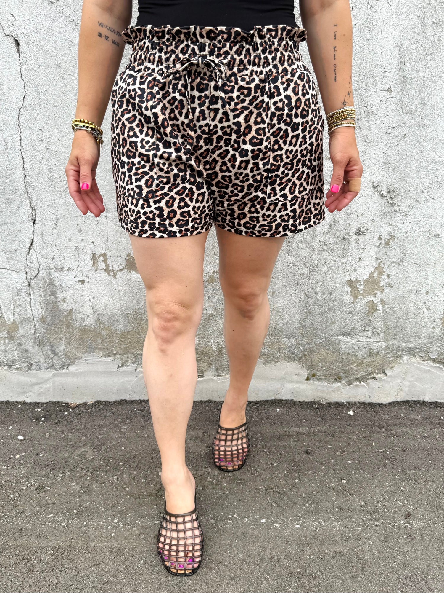Runway Paperbag Shorts - Safari Chic Leopard {S-2X}
