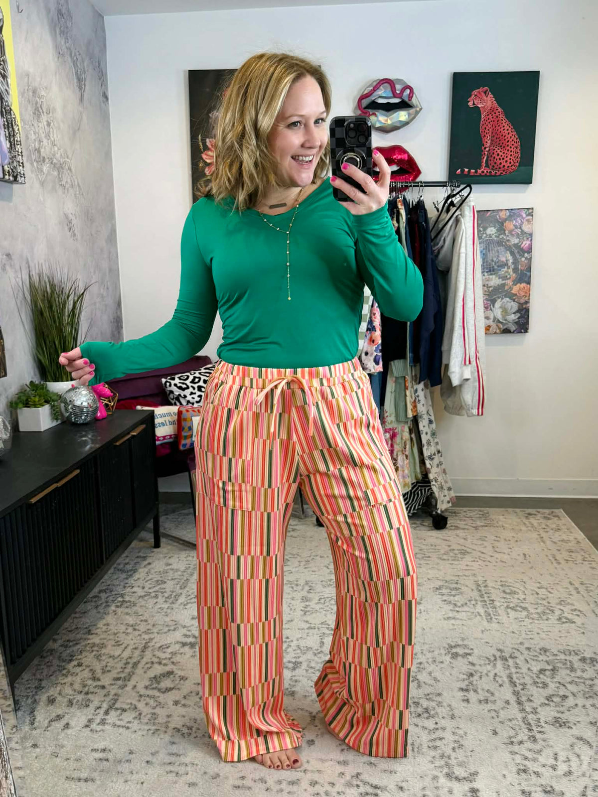 Blakeley Haddie Striped Wide Leg Pants {XS-3X} - KaraMarie