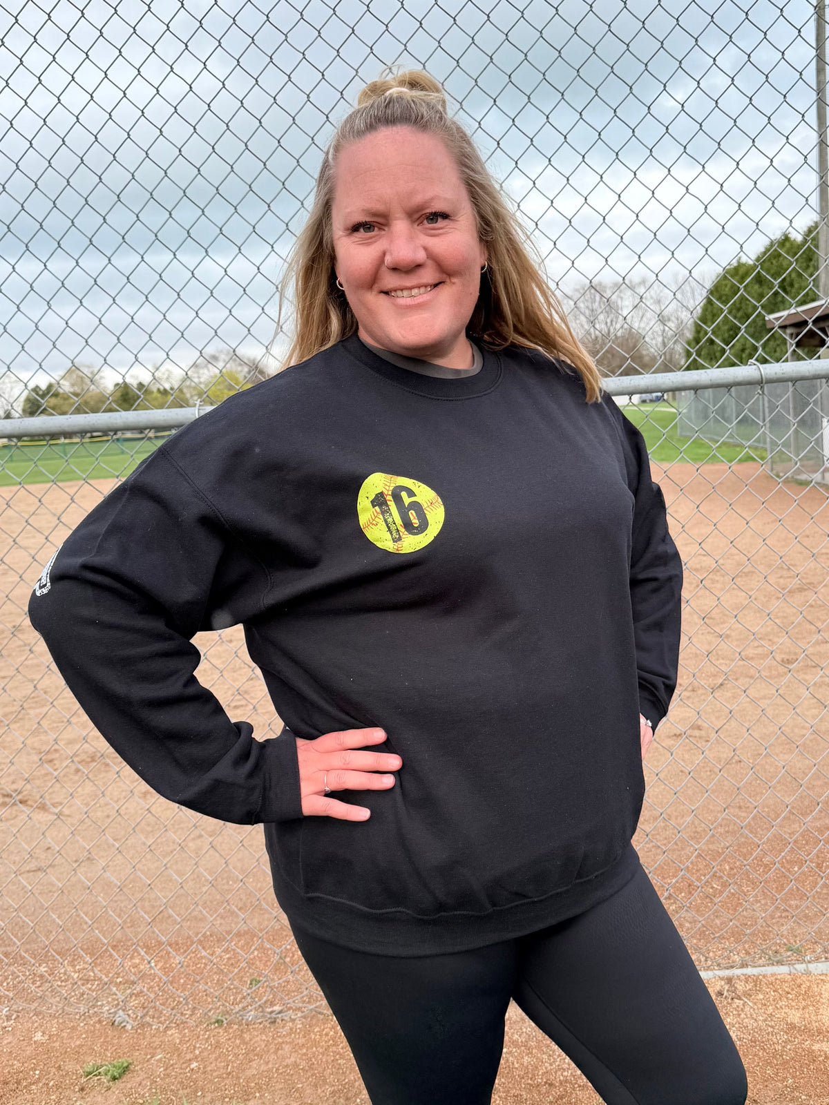 CUSTOM ORDER :: Oversized Baseball/Softball Sweatshirt - KaraMarie