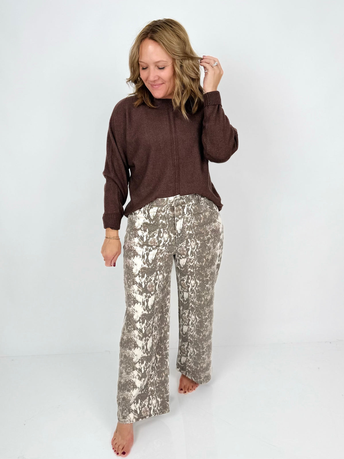 Bold Serpent Cropped Denim Pants {S-L}