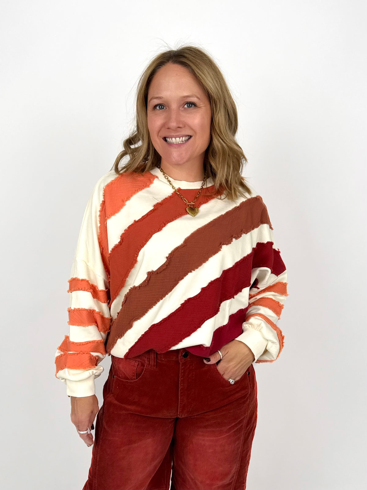 Comfort Lines Pullover - Rust {S-L}