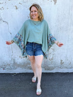 Fallon Poncho Top - Sage {OS} - KaraMarie