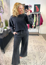 Moon Ryder Corded Crew in Washed Black {XS-XL} - KaraMarie