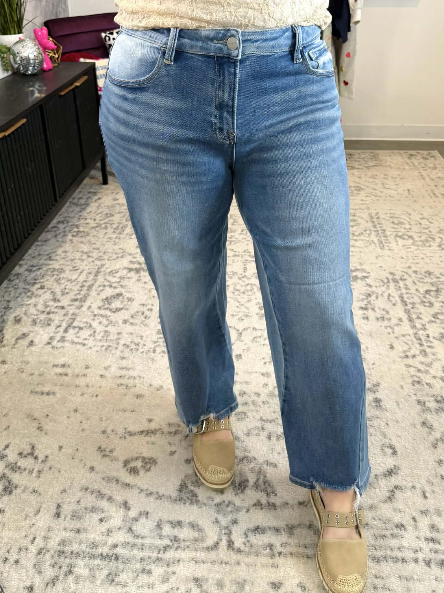 Risen Two Shade Barrel Jeans {1-3X} - KaraMarie