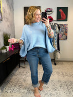 Meg Pullover Poncho - Blue {XS-CURVY} - KaraMarie