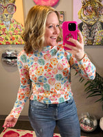 Walking on Eggshells Mesh Top {S-2X} - KaraMarie