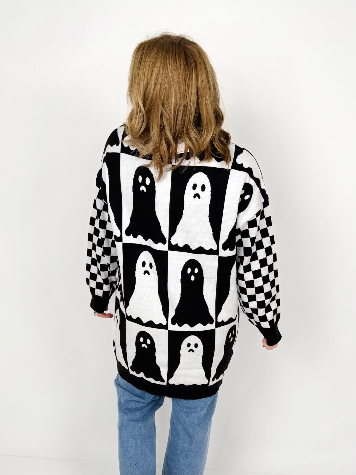 Ampersand Oversized Cardigan - Ghouls Night Out {SM-LXL}