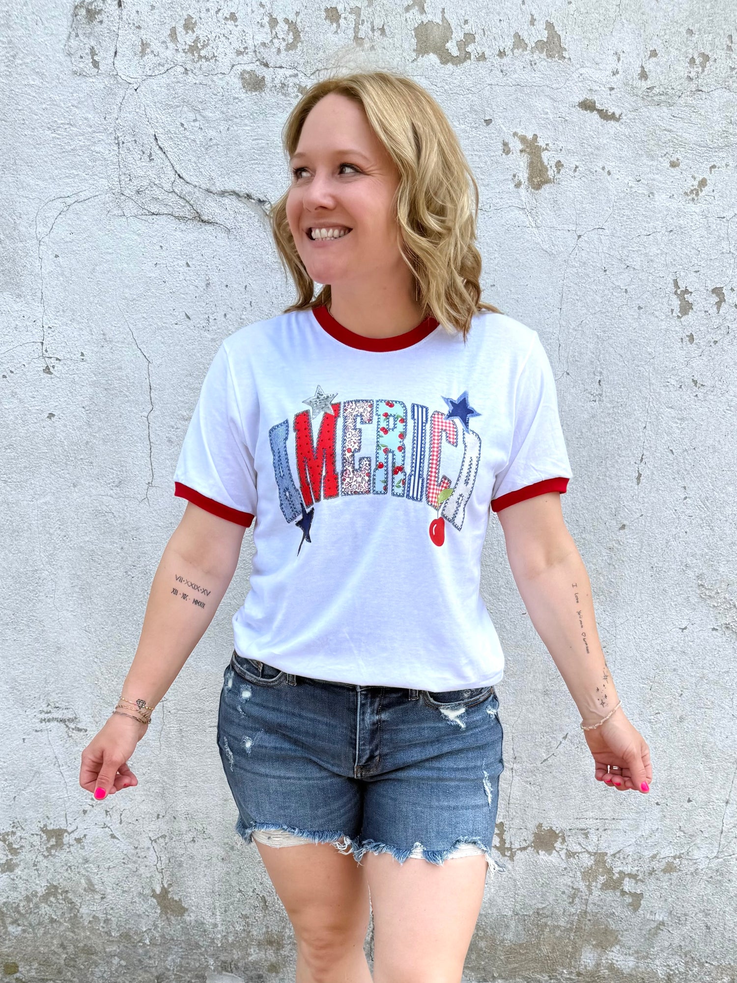 AMERICA Patchwork Graphic Tee {Custom Order!}