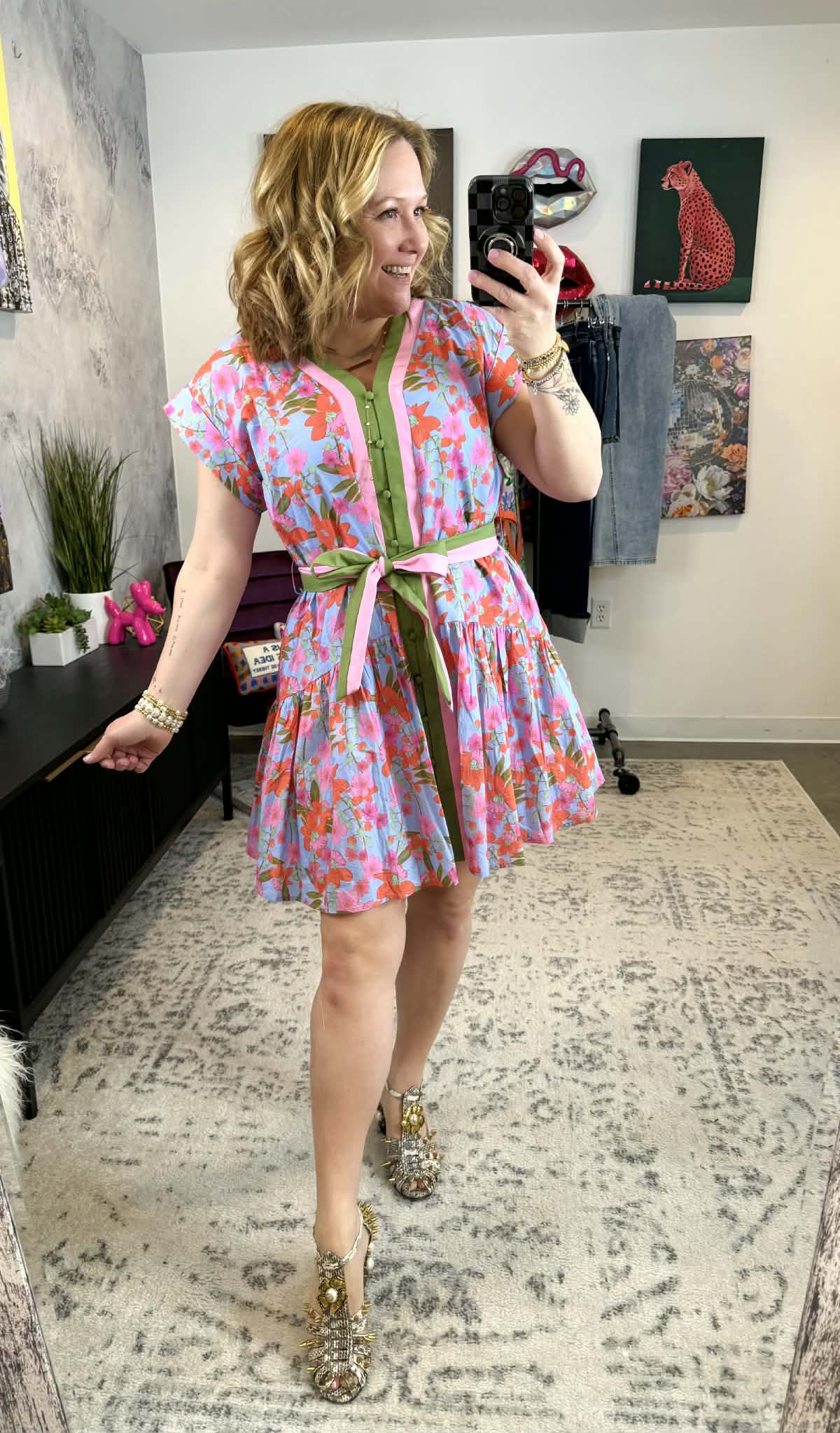 Blossom Parade Button Dress {S-L} - KaraMarie