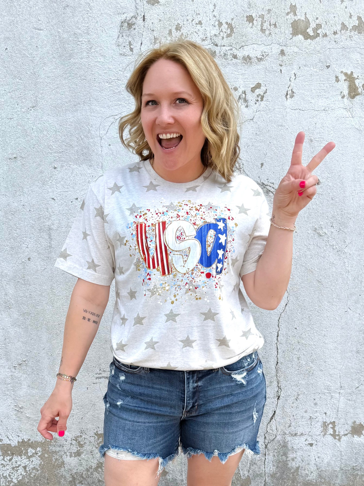 USA Splatter Graphic Tee {Custom Order!}