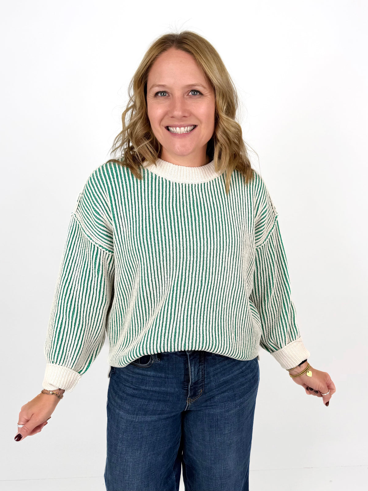 Contrast Crew Sweater - Multiple Colors! {SM-LXL}