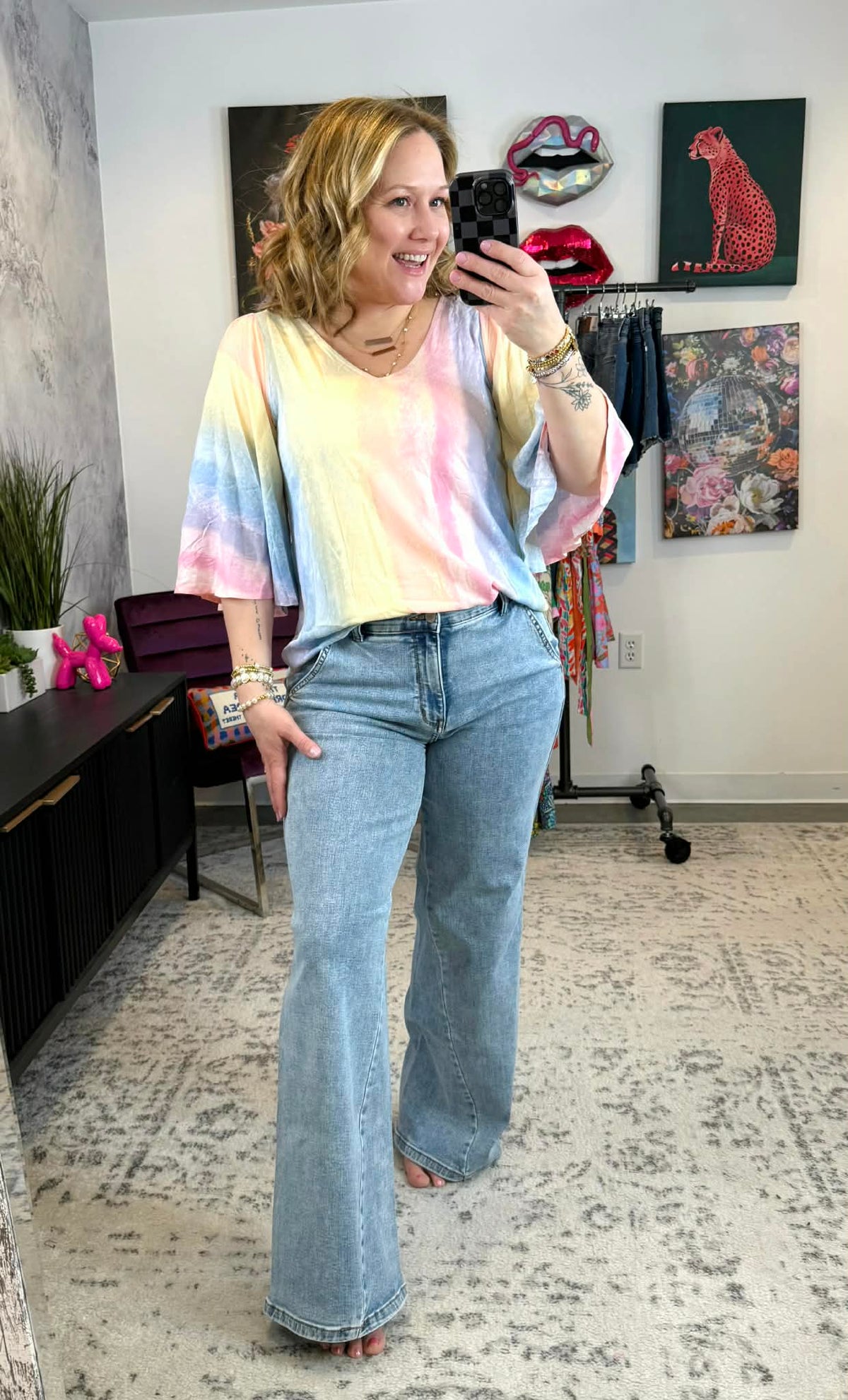 Rainbow Prism Top {S-3X} - KaraMarie