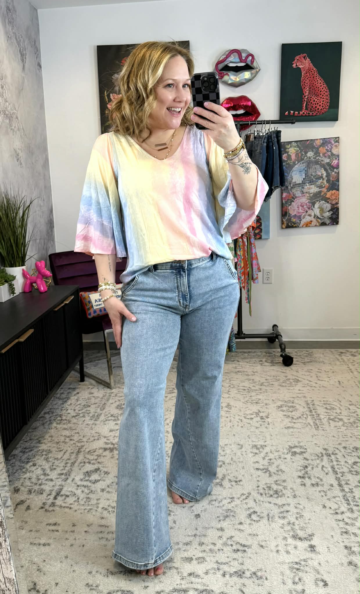 Rainbow Prism Top {S-3X} - KaraMarie