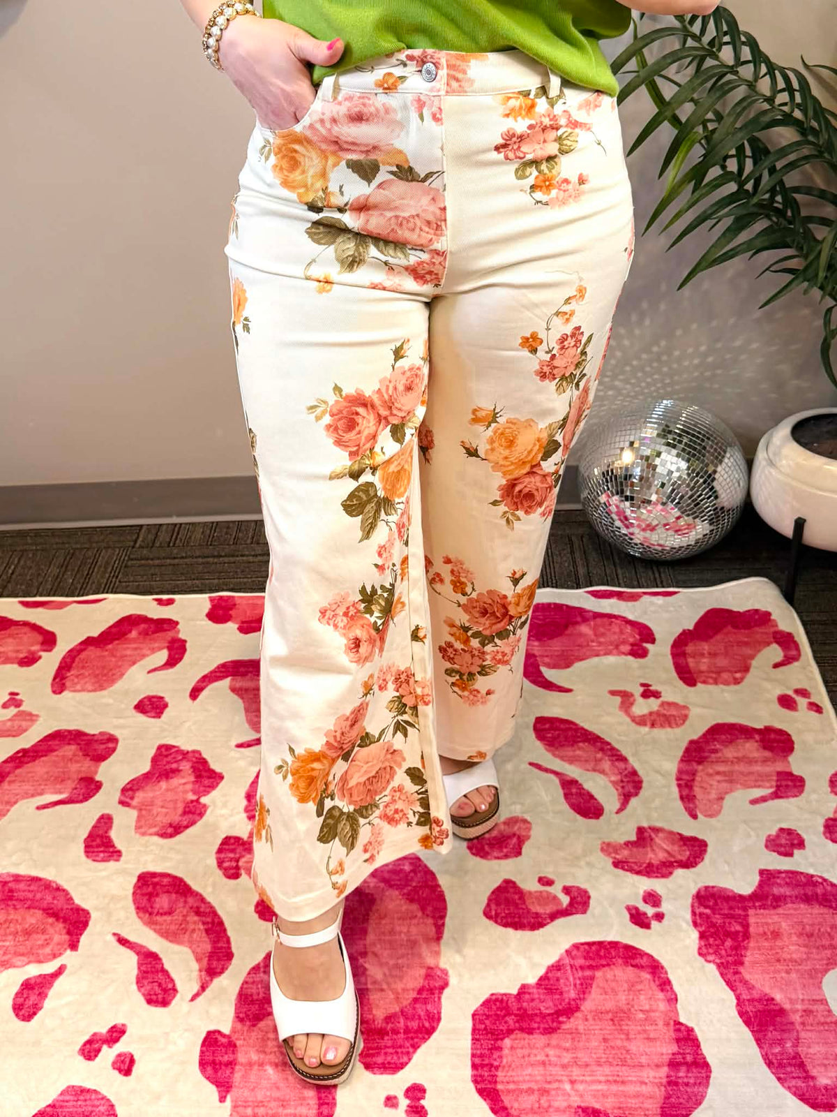 Floral Drift Wide-Leg Pants {S-L} - KaraMarie