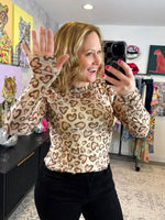 BLAKELEY Dress It Up Mesh Tops in Cheetah Hearts {S/M-2X} - KaraMarie