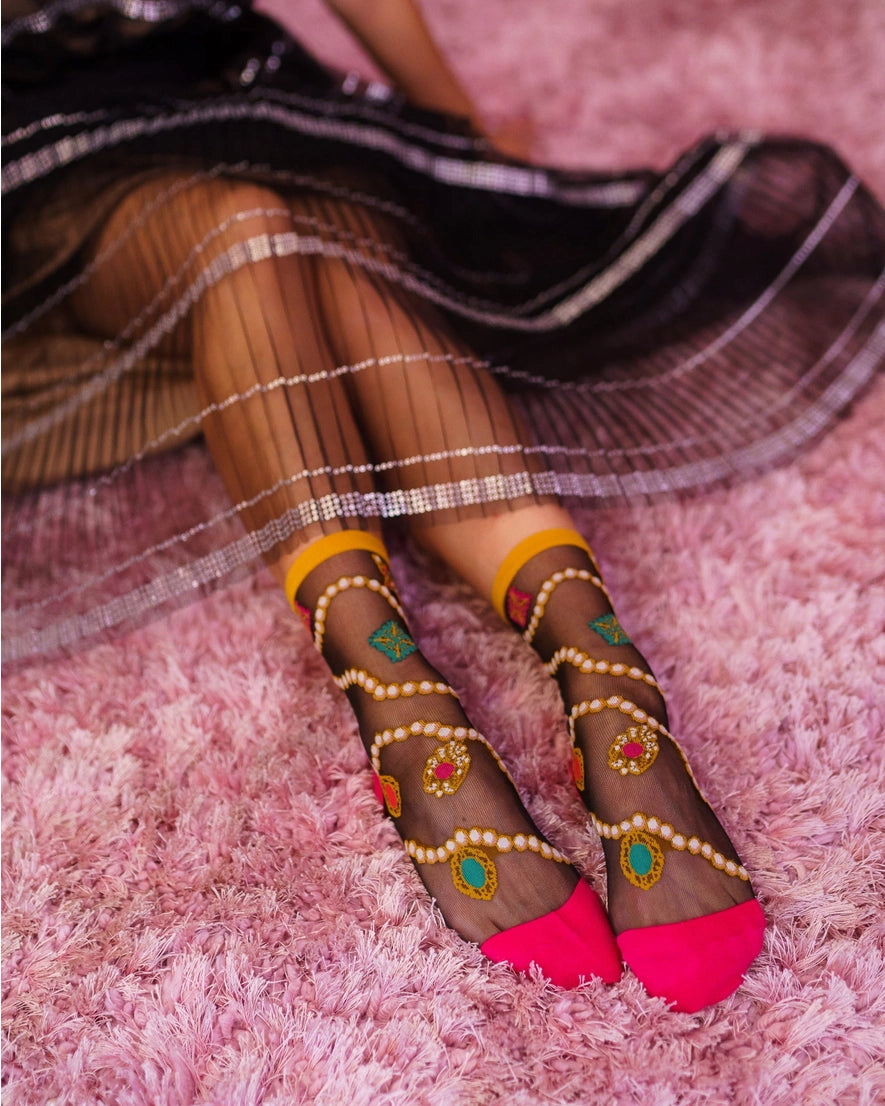 Sock Candy - Pearls & Jewels Sheer Sock