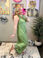 Stylish Ruched Detail Jumpsuit in Green {S-3X} - KaraMarie