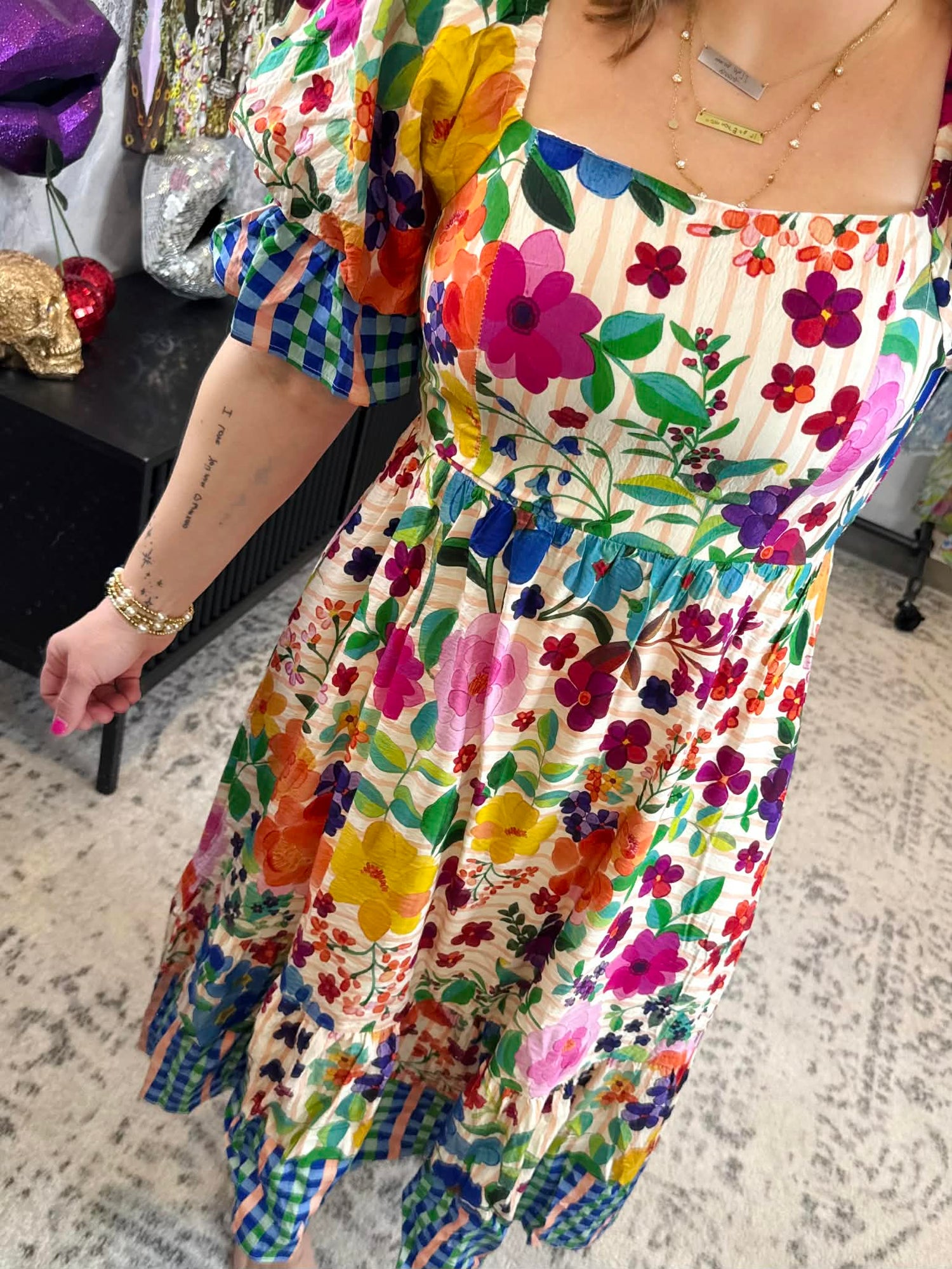 Cottage Bloom Midi Dress {S-3X} - KaraMarie