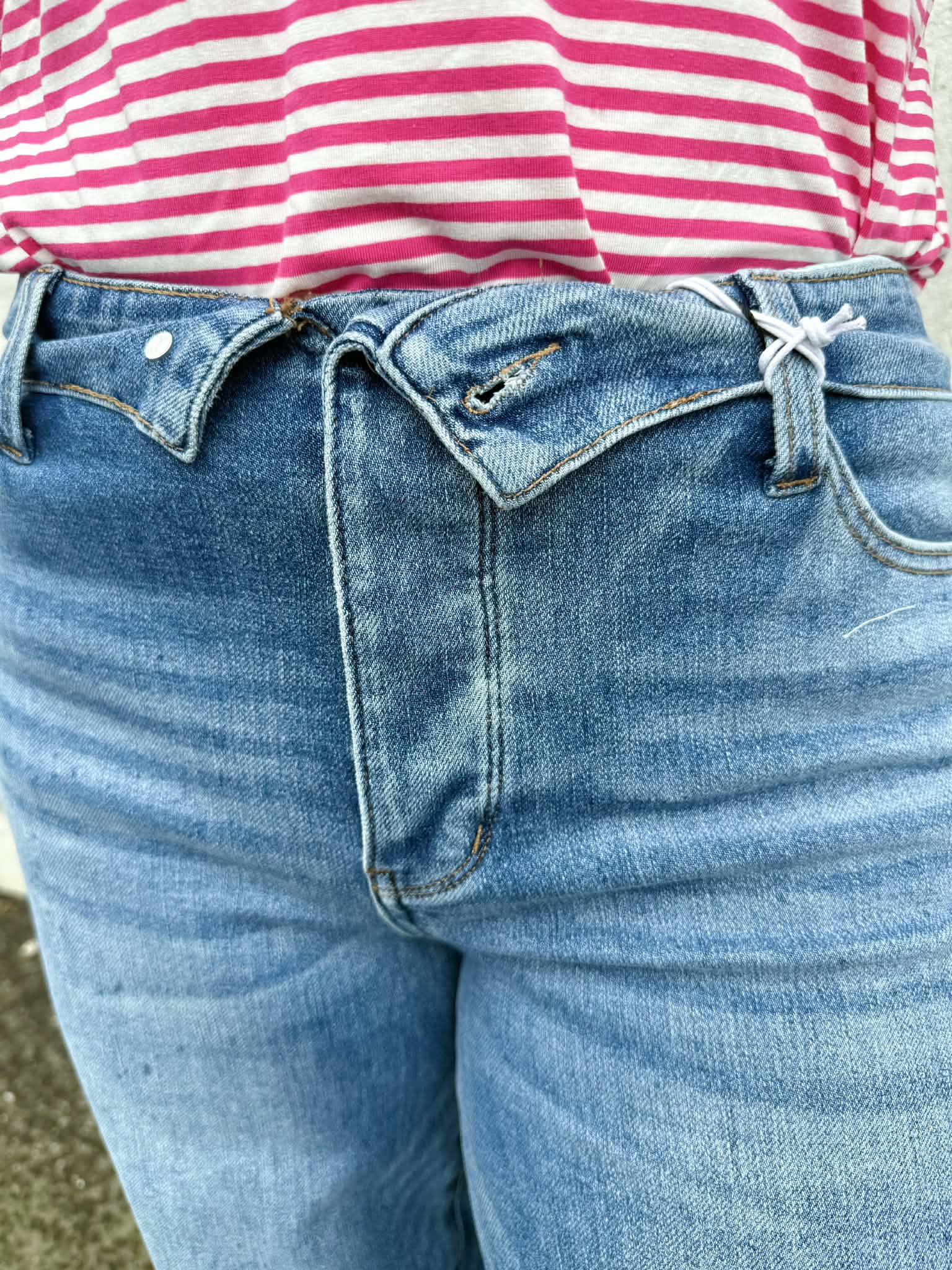 Judy Blue Turnline Fold-Over Straight Jeans {0-22W} - KaraMarie