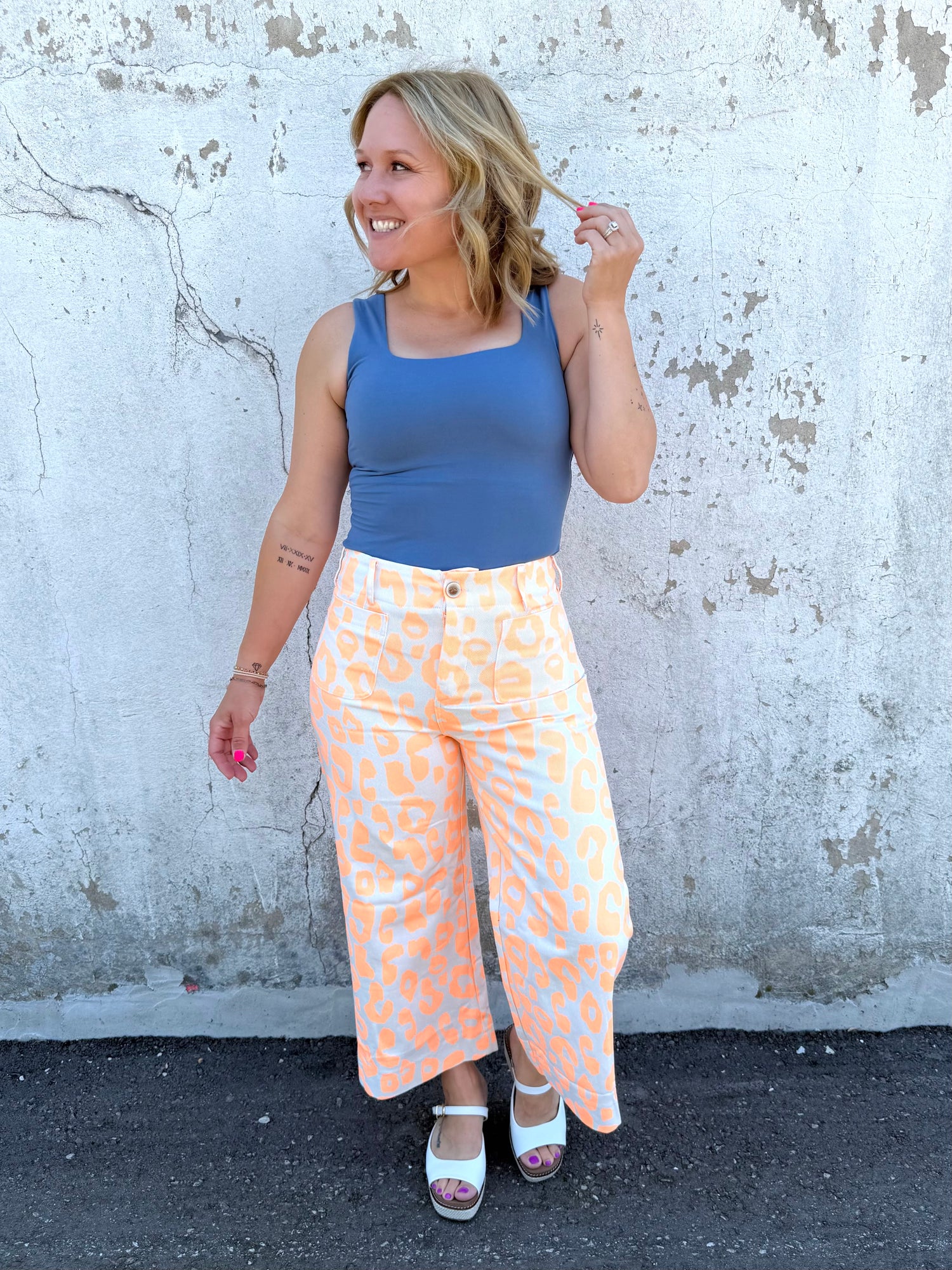 Wild Tangerine Cropped Wide-Leg Pants {S-L}