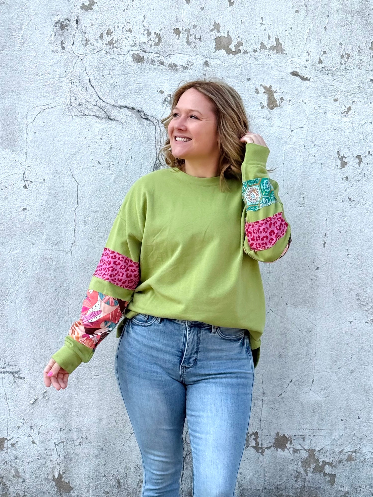 Mix Me Up Top - Green {S-3X} - KaraMarie