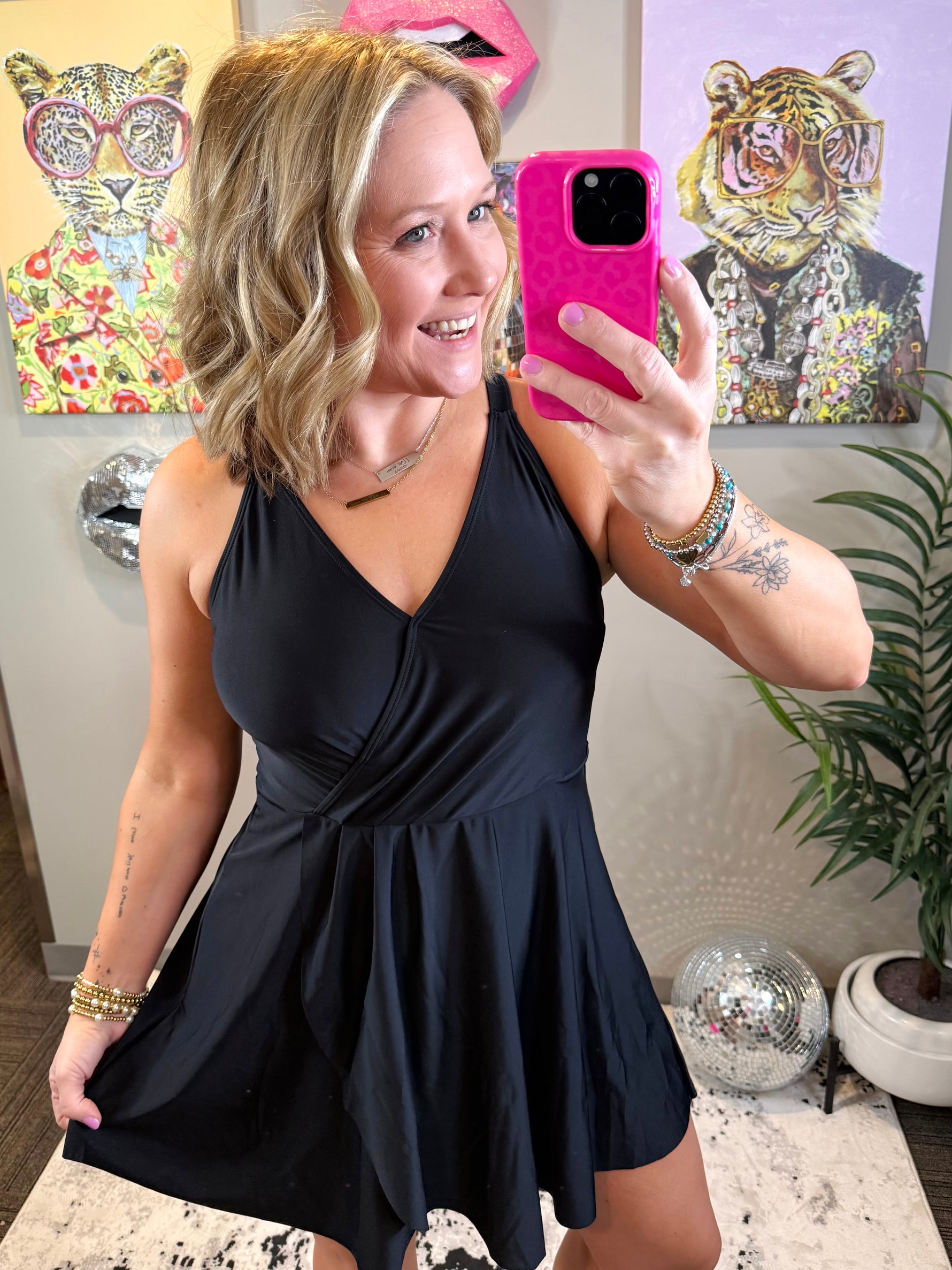 Shimmering Waters Swimsuit - Black {S-3X} - KaraMarie
