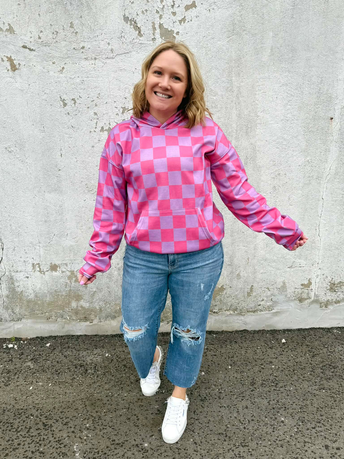 Ampersand University Hoodie - Rosy Daydream {S-2X} - KaraMarie