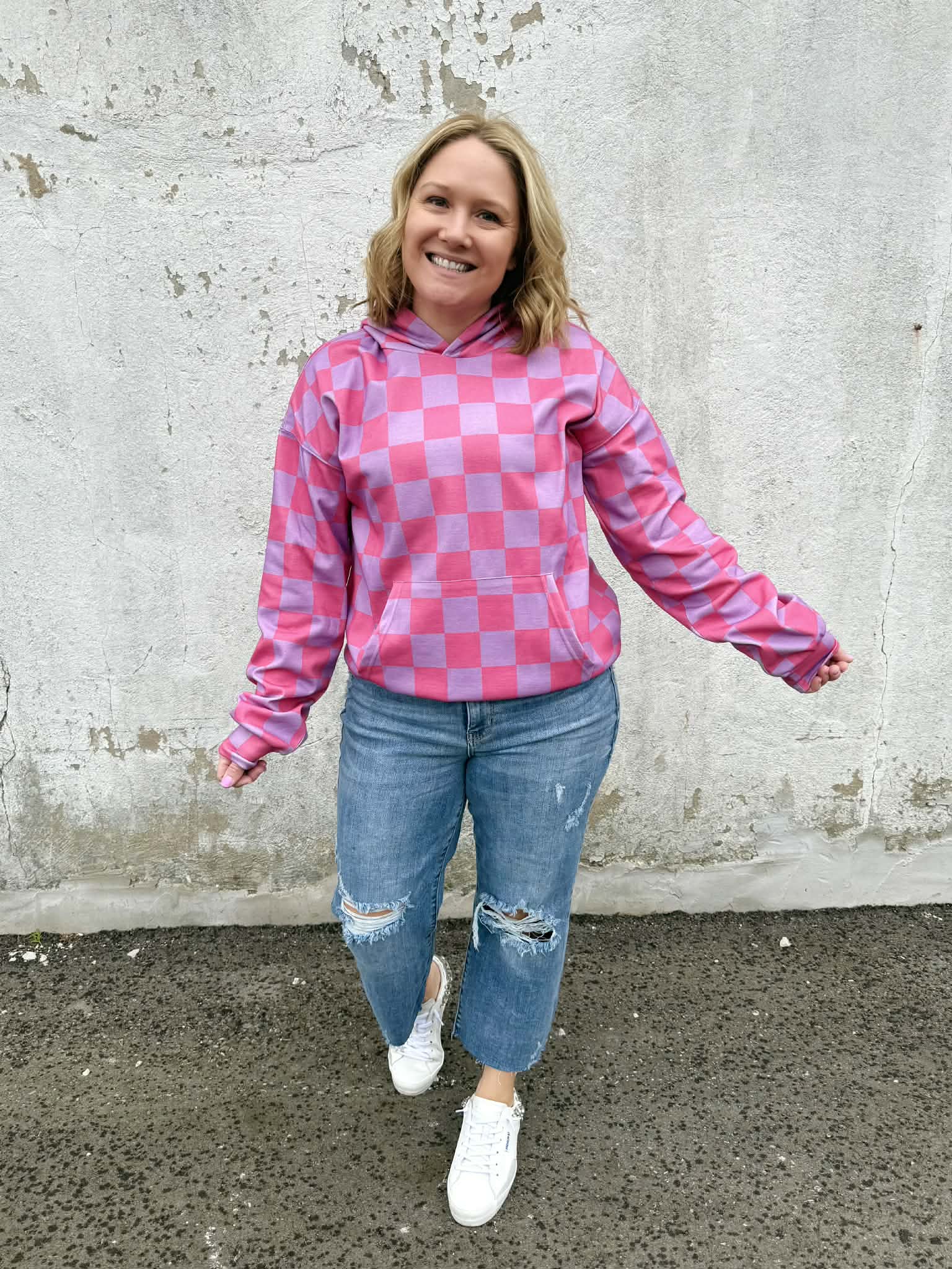 Ampersand University Hoodie - Rosy Daydream {S-2X} - KaraMarie