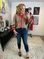 Siren Safari Wavy Trim Blouse Top {S-XL} - KaraMarie
