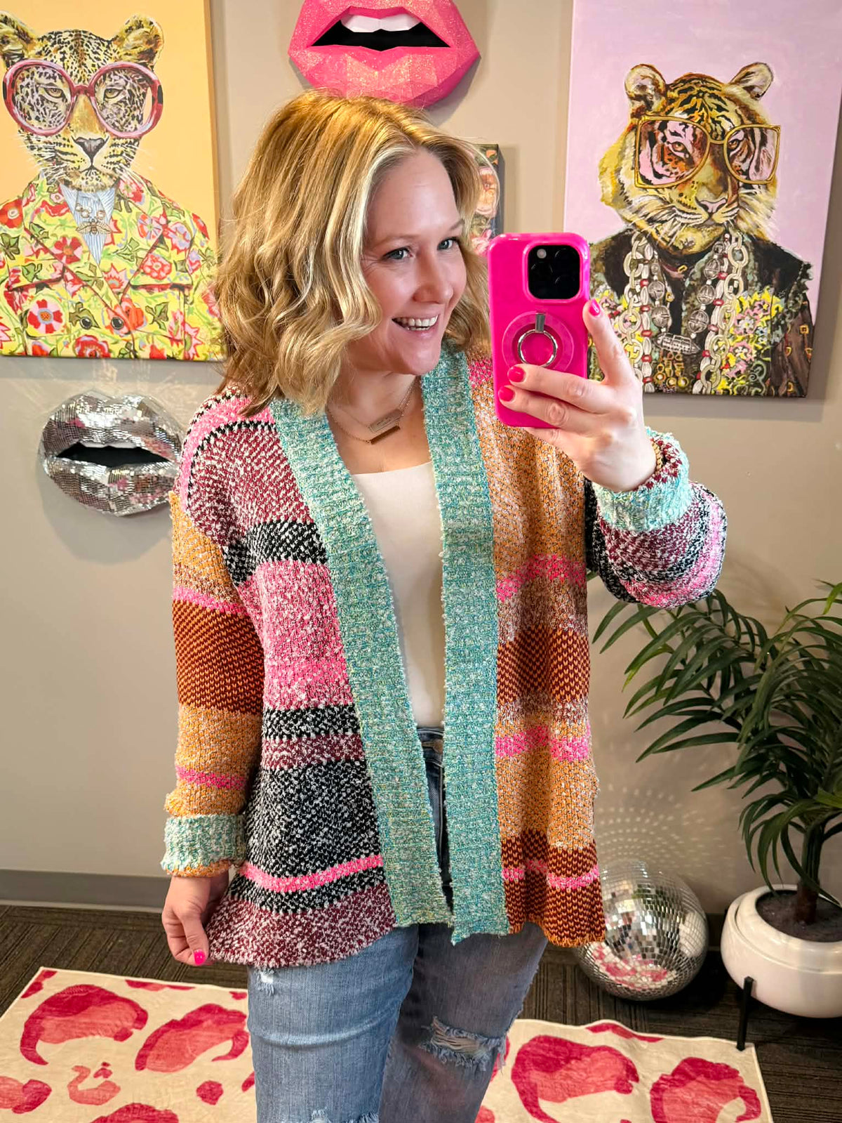 Vibe Block Cardigan {S-L} - KaraMarie