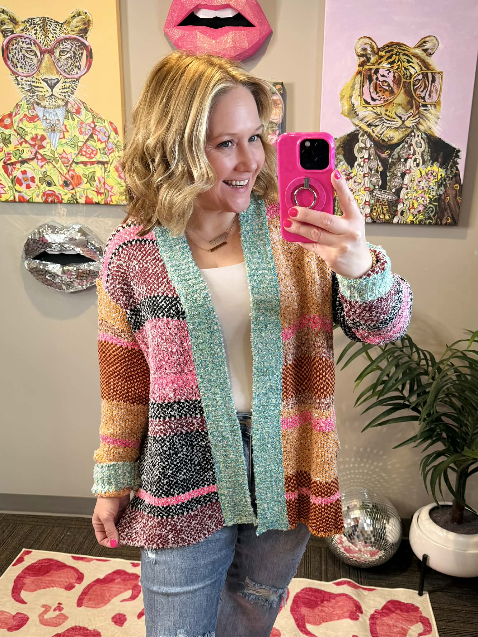Vibe Block Cardigan {S-L} - KaraMarie