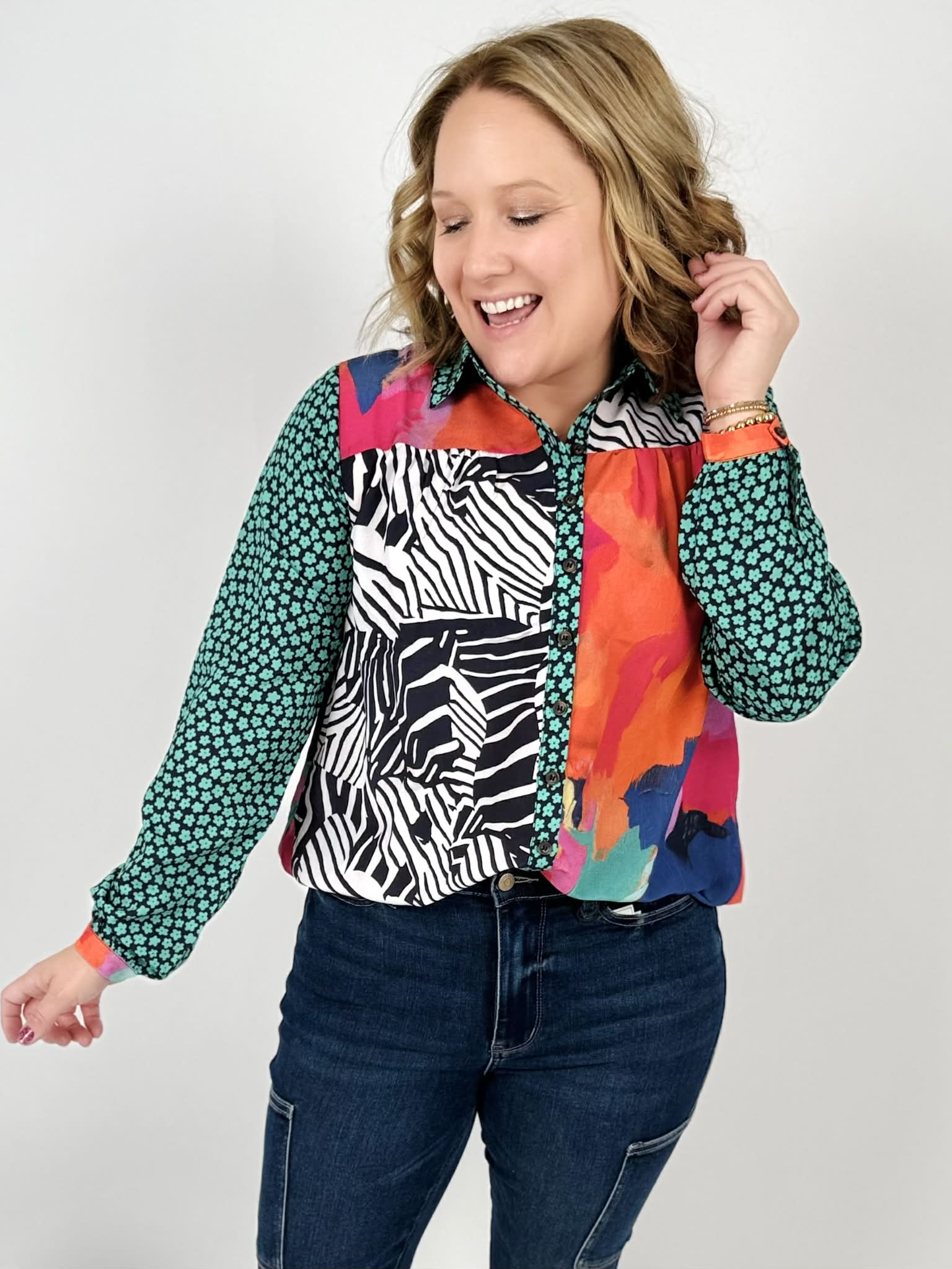 BLACK FRIDAY DEAL!! Mixed Mood Blouse {S-XL} - KaraMarie