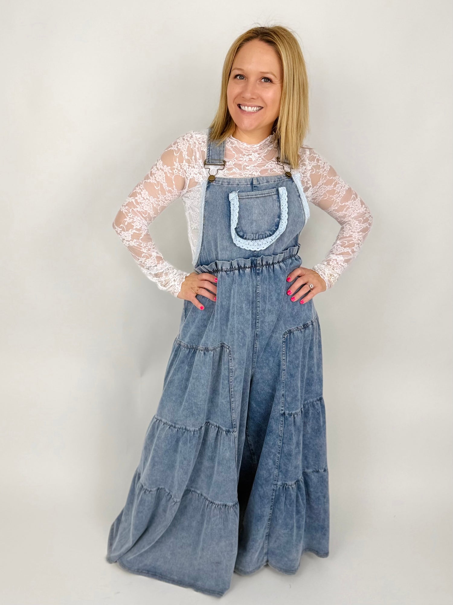 Blakeley Boho Lace Overalls {XS-3X}