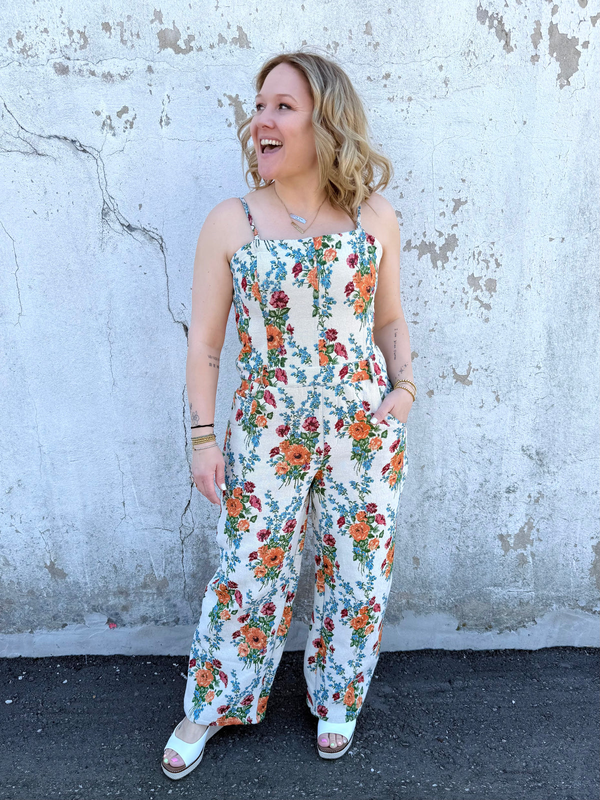 Floral Escape Jumpsuit {S-3X} - KaraMarie